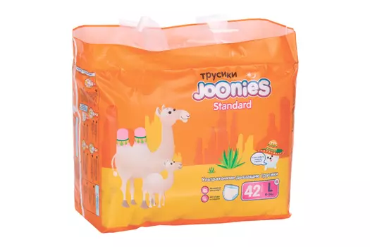 Подгузники-трусики Joonies Standard L (9-14кг), 42 шт