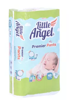 Подгузники-трусики Little Angel Premier NB (0-5 кг), 28 шт