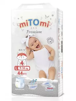 Подгузники-трусики miTOmi Premium размер L 9-14 кг, 44 шт