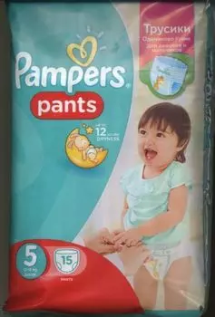 Подгузники-трусики Памперс Пантс джуниор (12-18кг), 15 шт