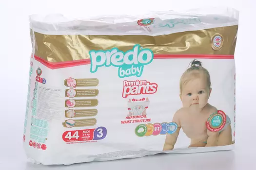 Подгузники-трусики PREDO Baby №3 (4-9кг), 44 шт
