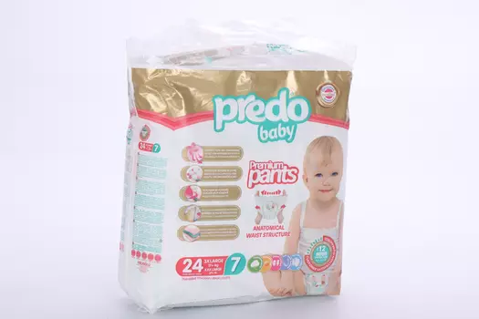 Подгузники-трусики PREDO Baby №7 (17+кг), 24 шт