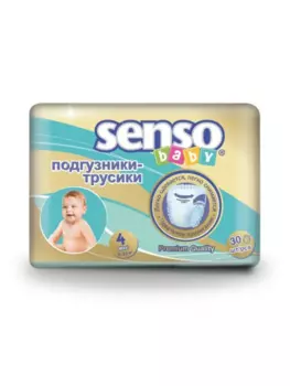 Подгузники-трусики Senso baby Premium Maxi детские р 4 (9-15кг), 30 шт
