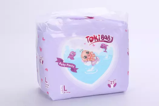 Подгузники-трусики TokiBaby дет L (9-14кг), 21 шт