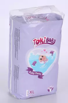 Подгузники-трусики TokiBaby дет XL (12+ кг), 36 шт