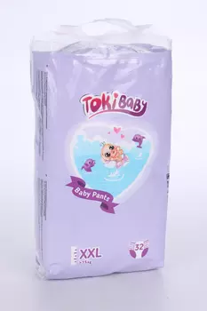 Подгузники-трусики TokiBaby дет XXL (15+ кг), 32 шт