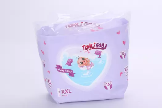 Подгузники-трусики TokiBaby дет XXL (15+ кг), 16 шт