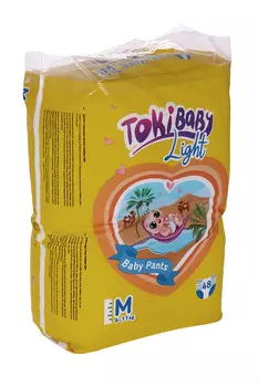 Подгузники-трусики TokiBaby Light дет M (6-11кг), 48 шт