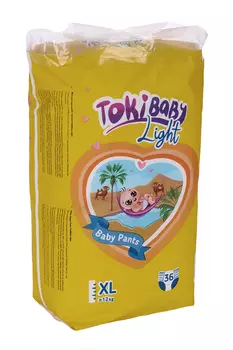 Подгузники-трусики TokiBaby Light дет XL (12+ кг), 36 шт
