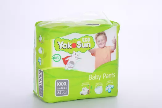 Подгузники-трусики YokoSun Eco дет XXXL (20-30 кг), 24 шт
