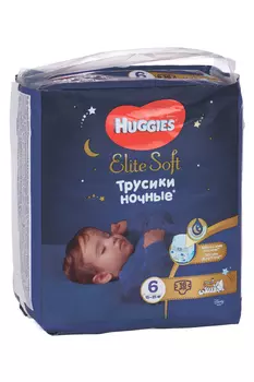 Подгузники-трусы Хаггис Элит софт 6 ночные (15-25), 16 шт