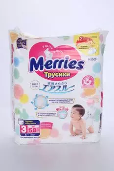 Подгузники-трусы Мэррис М (6-11 кг), 58 шт