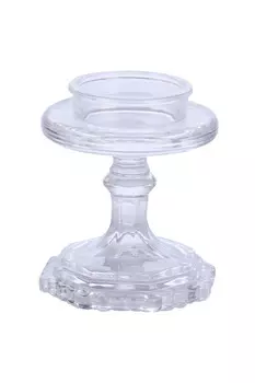 Подсвечник стекло на 1 свечу Бокал на ножке прозрачный 18х8,5х5 см