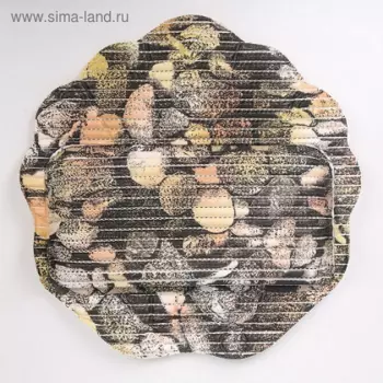 Подушка д/ванной Вилина с присосками 33х33 см Пузыри рисунок МИКС