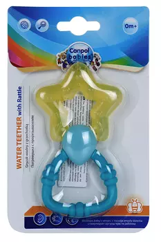 Погремушка Canpol babies с водным прорезывателем Звезда (с 0 мес), желтый