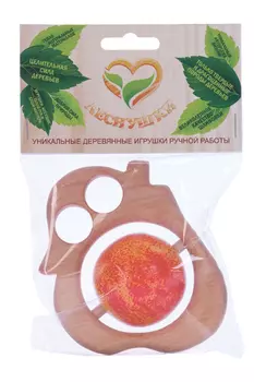 Погремушка Леснушки с горохом и бубенцом Спелая груша