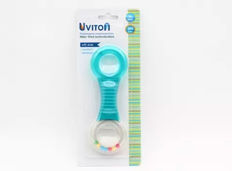 Погремушка-прорезыватель Ювитон гантелька цвет МИКС