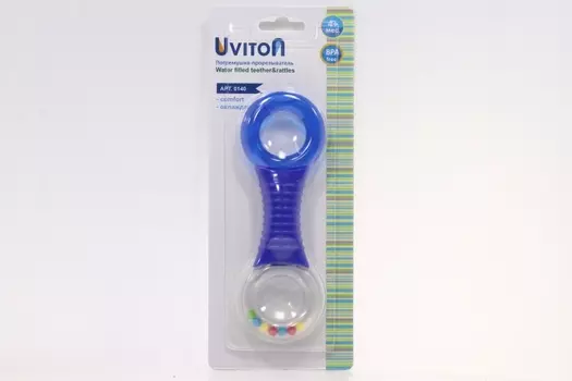 Погремушка-прорезыватель Ювитон гантелька розовый