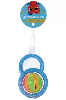 Погремушка «Шар на кольце», цвет МИКС