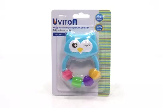 Погремушка Uviton Совенок голубой (с 4 мес)
