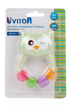 Погремушка Uviton Совенок зеленый (с 4 мес)