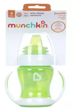 Поильник-чашка Манчкин обуч с ручками зел 1, 120 мл