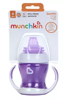 Поильник-чашка Манчкин обуч с ручками фиол (с 4 мес), 120 мл