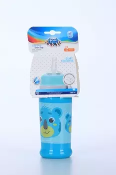 Поильник-непроливайка Canpol спорт с трубочкой/крышкой коала бирюз (с 12 мес), 350 мл