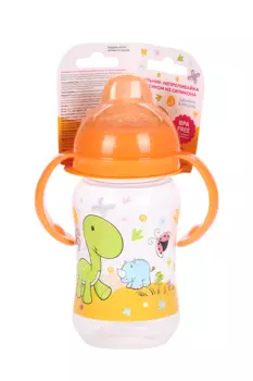 Поильник-непроливайка DINO&RHINO с силикон носиком, 270 мл