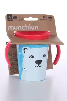 Поильник-непроливайка Манчкин Миракл Эко с ручками Медведь (с 6 мес), 177 мл