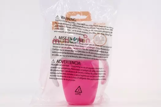 Поильник-непроливайка Манчкин Миракл с ручками роз (с 6 мес), 207 мл