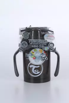 Поильник Twistshake Mini Cup черный супергерой (с 4 мес), 230 мл