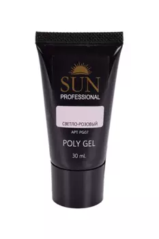 Полигель SUN Professional д/наращивания/дизайна/укрепления ногтей PG07 розовый 30 мл