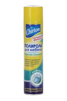 Полироль для мебели Chirton "Антипыль: Морская свежесть", 300 мл