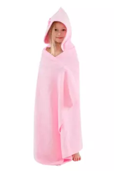 Полотенце BabyBunny детское c капюшоном L розовый 148х80 см