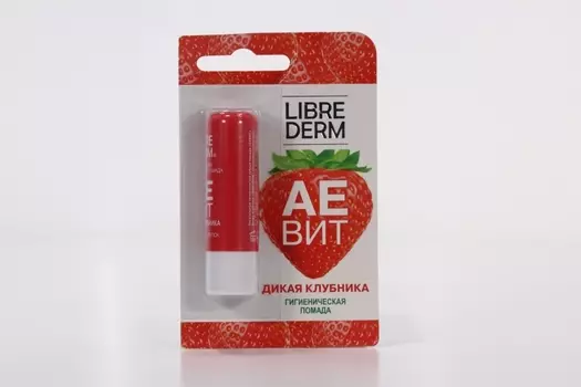 Помада Либридерм АЕВИТ гигиен питательная дикая клубника, 4 г