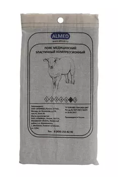 Пояс Almed мед эласт согревающий с шерстью овцы р 6