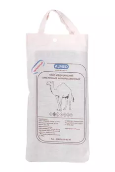 Пояс Almed мед эласт согревающий с шерстью верблюда разъемный р 2