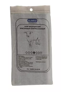 Пояс Almed мед эласт согревающий с шерстью овцы р 4 (L)