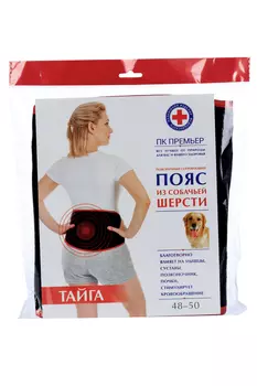 Пояс Тайга из собачьей шерсти согрев р 48-50, изд мед назн