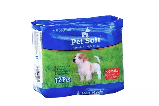 Пояса Pet Soft д/кобелей одноразовый впитывающий XS 12 шт