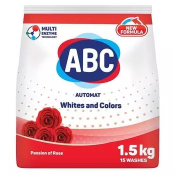 Порошок ABC Роза автомат д/стирки белья 1,5 кг