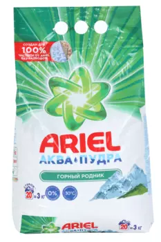 Порошок стиральный Ariel автомат "Горный родник", 3 кг