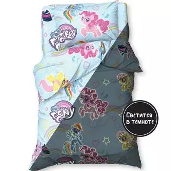 Постельное белье 1,5 сп Neon Series Rainbow vibes My Little Pony 143х215 см 1 шт