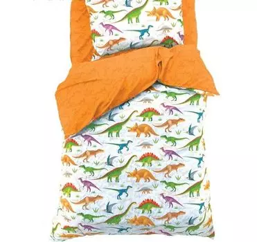 Постельное белье Этель 1,5 сп Динозавры 143х215 см наволочка 50х70 см 1 шт 100% хлопок бязь
