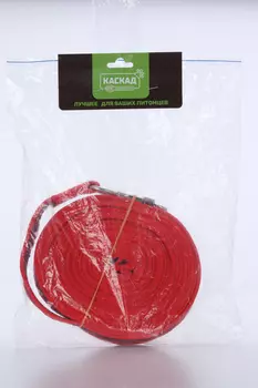 Поводок нейлон с латексной нитью двухсторонний 20ммх7м красный