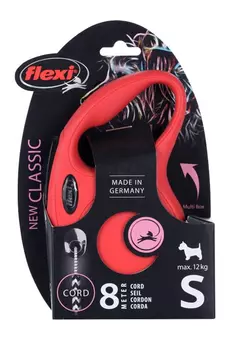 Поводок-рулетка Flexi New Classic д/собак до12 кг трос S 8 м красн/черный