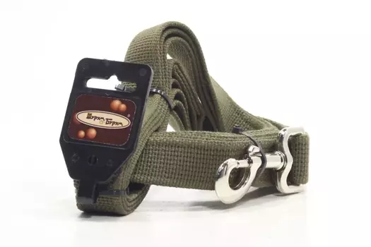 Поводок Шурум-Бурум д/собак брезентовый 3 м темно-зеленый