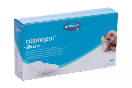 Повязка Cosmopor silicone с контактным слоем из силикона 20х10 см, 5 шт