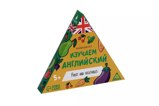 Познавательная игра ЛАС ИГРАС «Изучаем английский. Fruit and vegetables», 36 карточек, 5+